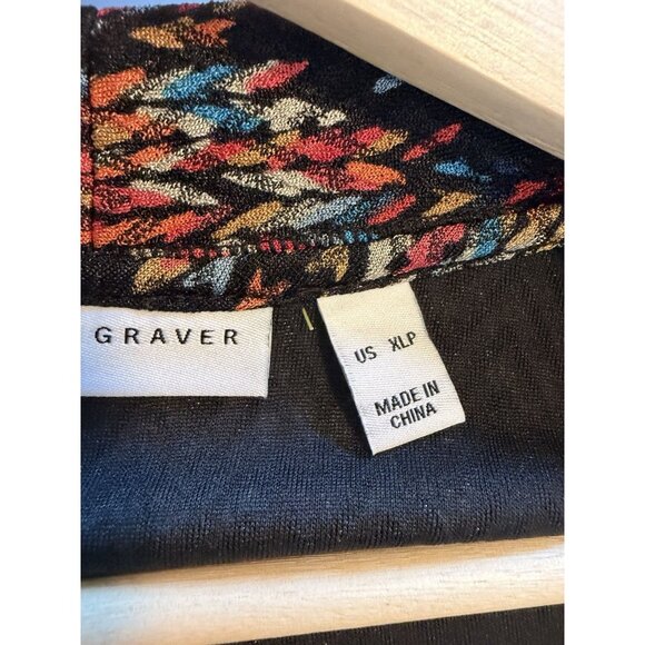 Susan Graver XLP Petite Liquid Knit Open Front Cardigan Duster Office Career - Picture 9 of 12